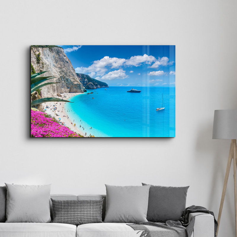 Peinture murale élégante en verre trempé 18,1 po x 28,3 po | 100% verre trempé, épaisseur: 0,16 pouce | Imprimé UV pour des couleurs éclatantes et une durabilité | Parfait pour la décoration intérieure et l'esthétique moderne