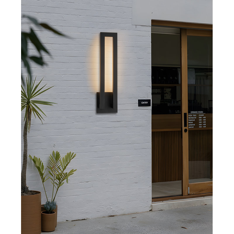 Dimmable Modern Outdoor LED Wall Sconce, 26" H x 6.89" W x 4" D