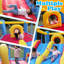 Jeu gonflable avec double glissoire