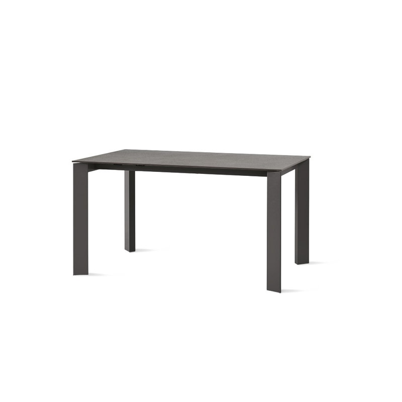 Cornelison Dining Table, 75cm H x 130cm L x 85cm W, Grafite, Grey/Brown/Blue