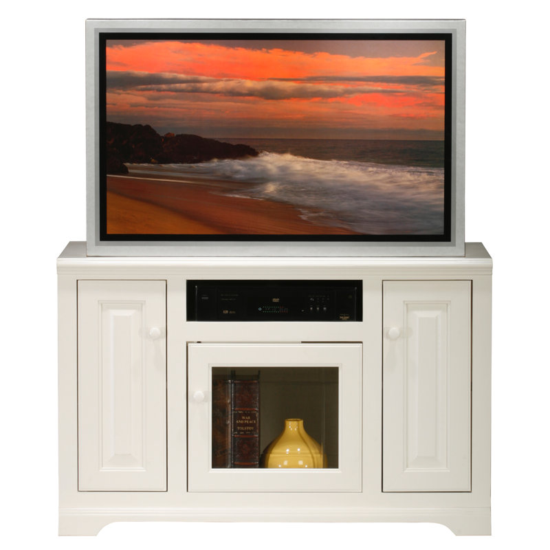 Unfinished TV Stand, Soft White, Glass