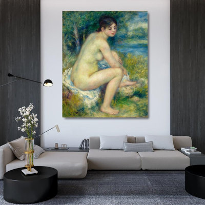 Art Astoria Grand Renoir, Pierre, Auguste, reproduction d'art sur toile, femme nue dans un paysage, 1883