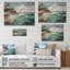 Palmier turquoise et tropiques - palmiers et palmiers, art sur bois de pin naturel-101400920