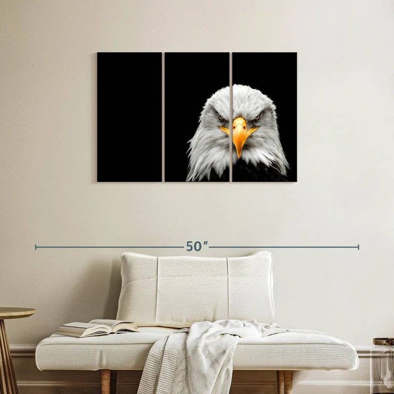 Angry Bald Eagle, 24" H x 38" W