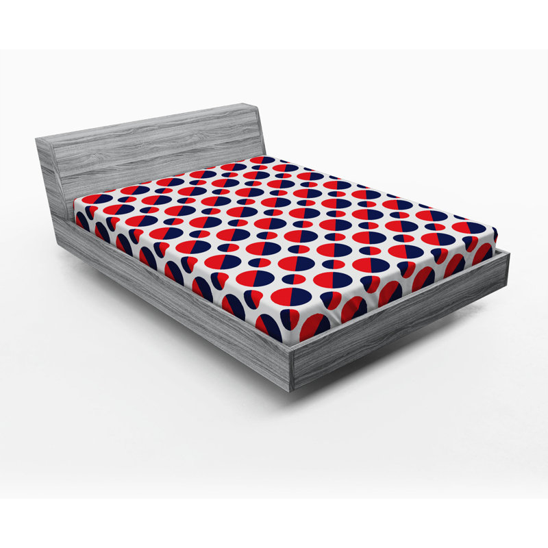 Microfiber Geometric Fitted Sheet, Full Fitted Sheet