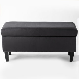 Velvet Upholstered Storage Bench