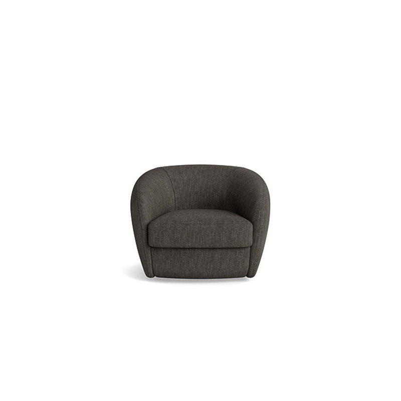 Elaine Swivel Chair, Performance Weave - Onyx