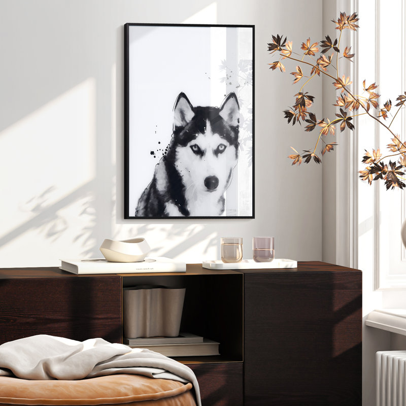 Husky sibérien - Cadre photo, impression sur verre