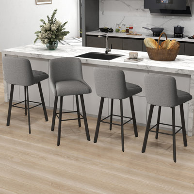 30"H Swivel Counter Height Bar Stools for Kitchen Island