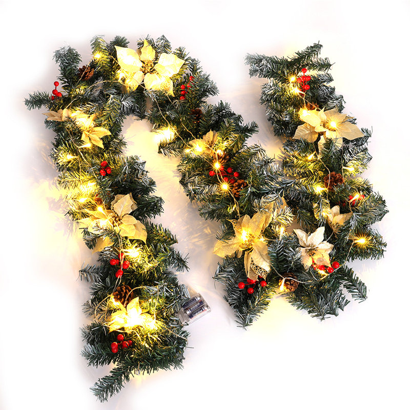 180cm Lighted Faux Garland with Lights