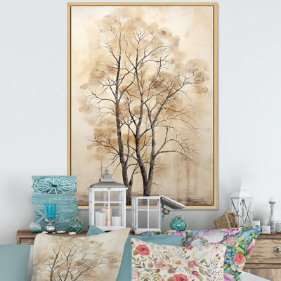 " Beige Trees Oak Solitude VI "