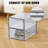 12 Pack Gray Clear Plastic Storage Boxes Stackable Shoe Organizers with Durable Lids-1582265583