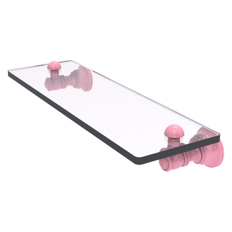 Carolina Floating Shelf, 2.4" H x 16" W x 5.54" D, Pink