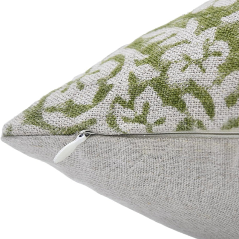 Coussin décoratif en lin fait à la main pour canapé, lit et chaises d'appoint Fabividine Nidhivan, 18 po x 18 po, Carré
