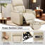 Fauteuil inclinable en cuir beige