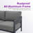 31.1'' Powder Coated Aluminum Outdoor Patio Club Chairs Set Of 2 With 5.2'' Seat Cushions-1668985038