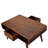 Solid Wood Curved California Coffee Table