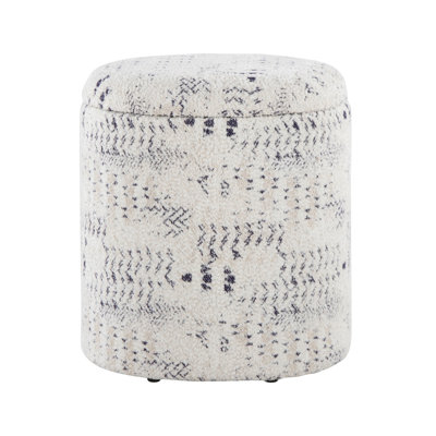 Rangement polyvalent en coton de 18 po avec couvercle amovible, revêtement élégant, capacité de 250 lb, utilisation intérieure, sans assemblage, seulement, nécessaire