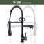 Black Kitchen Sink Mixer Tap Pull Out Spray Head Swivel Single Lever Mono Faucet