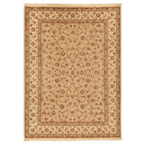 Hand Knotted Oriental Area Rug in Beige And Ivory