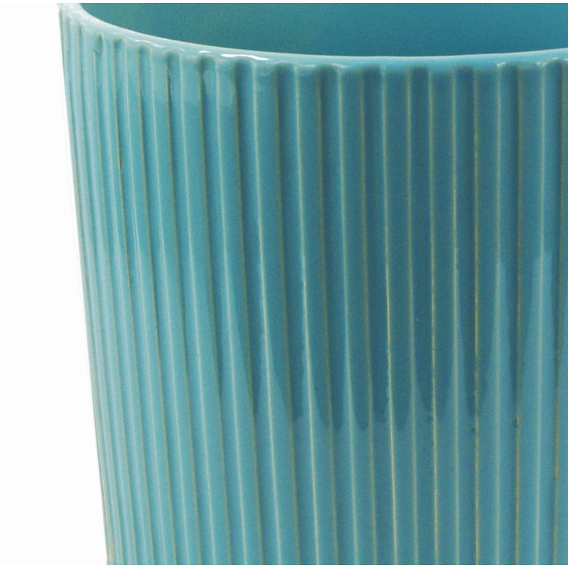 Lolotoe Handmade Ceramic Cachepot, Blue, 14.5cm H x 14.5cm W x 14.5cm D