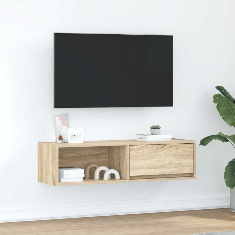 TV Cabinet 80X31x25.5 Cm Engineered Wood, Sonoma Oak, 100 cm