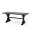 Table de salle à manger d'extérieur, noir mat antique