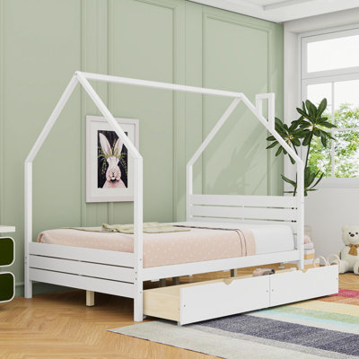 Bed Frame with 2 Storage Drawers