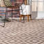 Tapis intérieur / extérieur géométrique beige / brun Ellzey-23544513