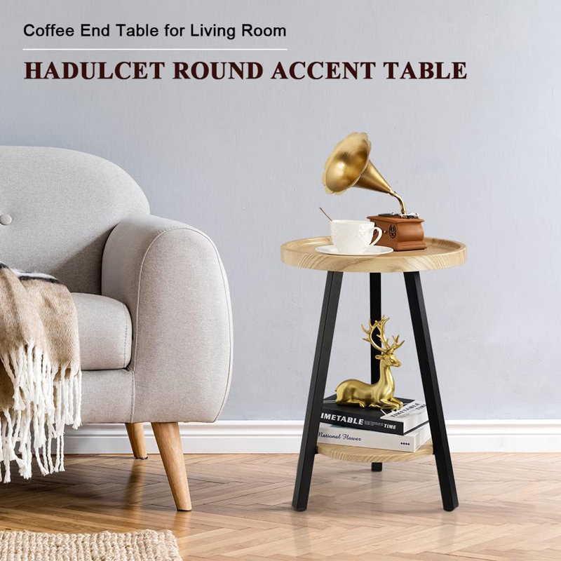 Magdala End Table, Natural Wood