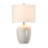 3-way White Ceramic Table Lamp With Drum Shade-1812911515