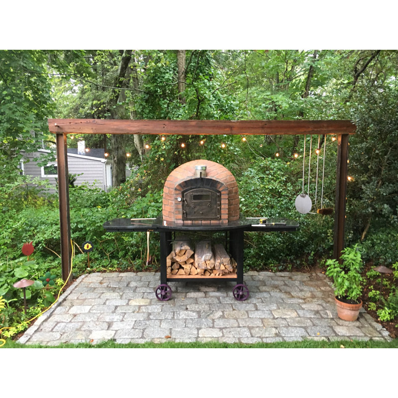 Rustic Brick Stone Wood-Fired Outdoor Pizza Oven
