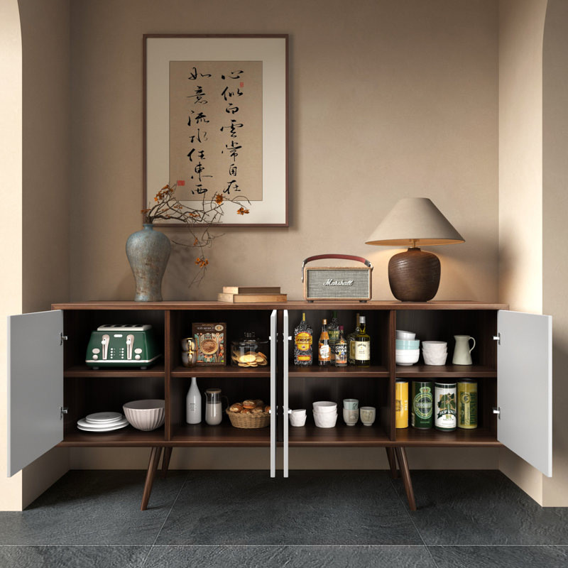 Buffet rétro léger et luxueux, Marron foncé