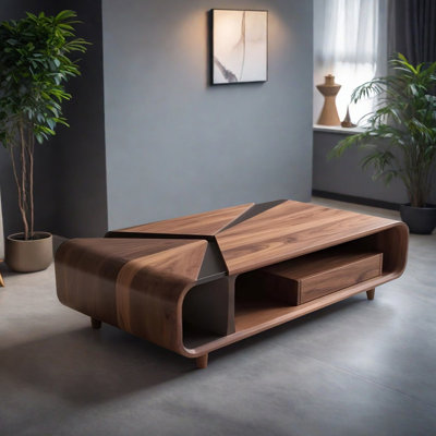 Table basse rétro au design minimaliste
