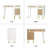 Pifer 39.4'' White Rattan Writing Desk With Drawer Cabinet Laptop Computer Work Study Table