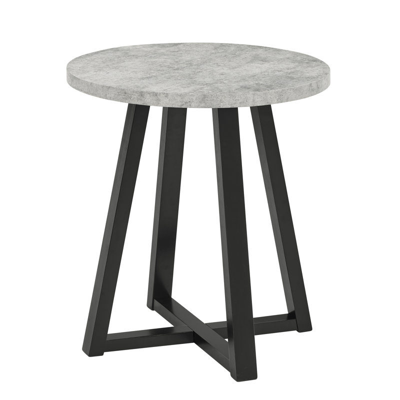 Table de bout Marvis Savner, Noir, Gris
