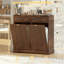 Armoire à poubelle double basculante de 13 gallons avec tiroirs et crochets-133488765-133488769