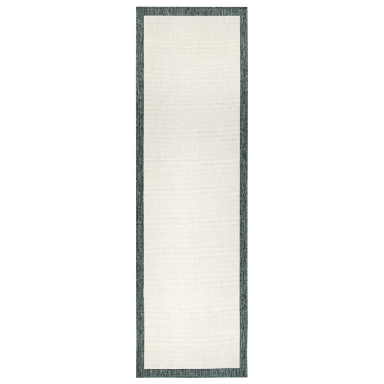 Panama Flatweave GreenCream Rug
