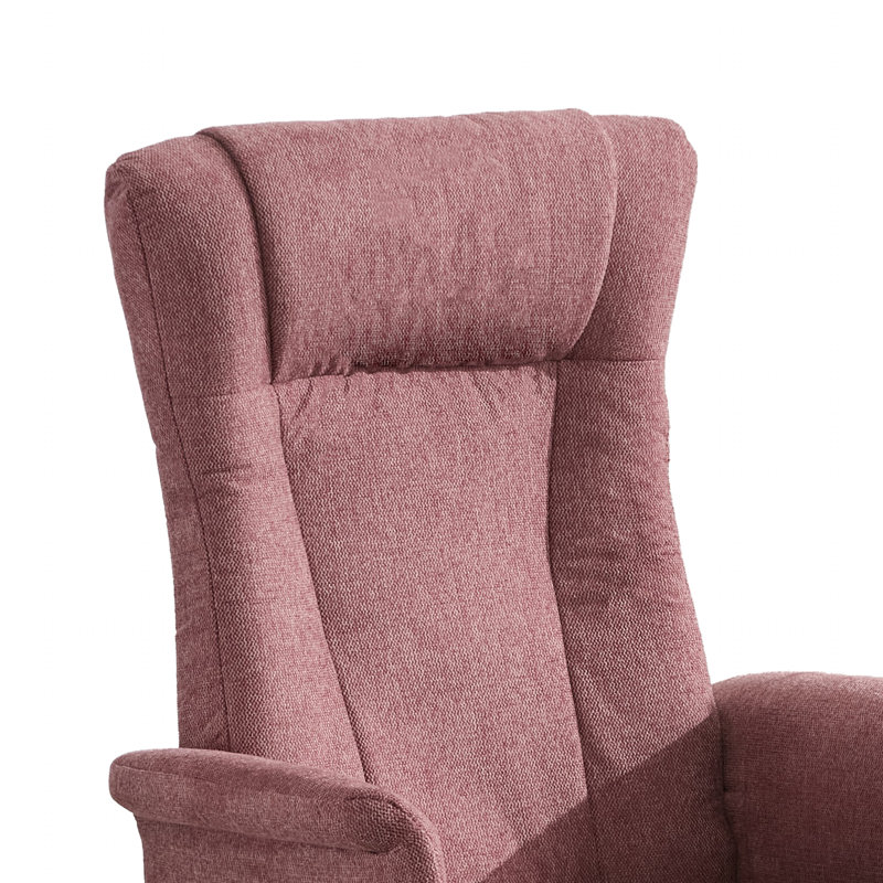 Morganti TV Chair with Stool, Pink Polyester Blend