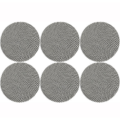 Polyester Round 6 Piece Trivet Set