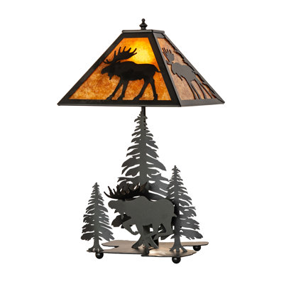 21" High Lone Moose Accent Lamp