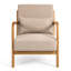 Chaise de loisir avec accoudoirs et pieds en bois massif, canapé d'appoint Mid-Century moderne, 1 siège-238542687