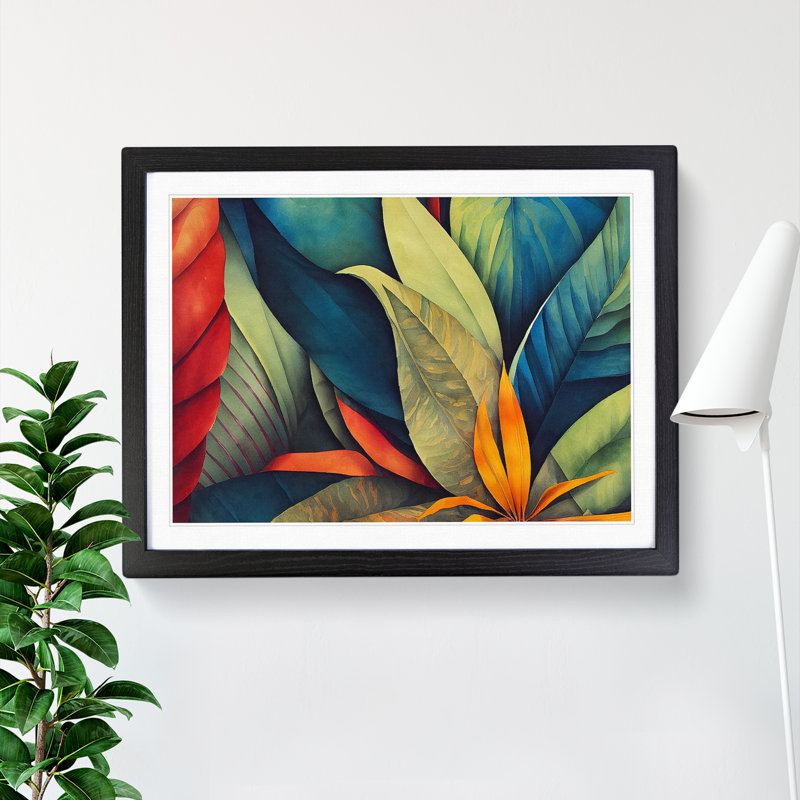 Jungle Flowers Vol.3 - Framed Print, Black, 34cm H x 46cm W x 2cm D