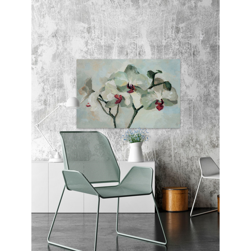 « orchidée fleuri », reproduction sur toile tendue, H 8 po x l 12 po x P 1,5 po