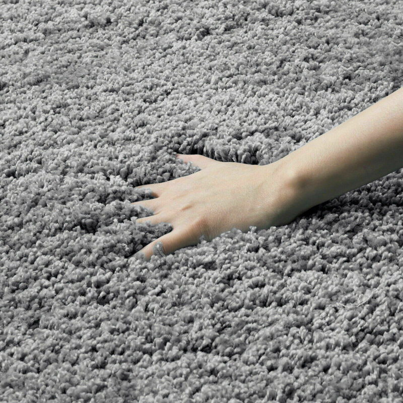 Elodea Solid Colour Shag Area Rug, Rectangle 120cm x 170cm