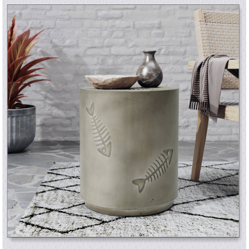 16'' MGO SIDE TABLE FISH PATTERN