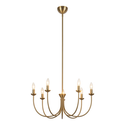 Ember 26-in Brushed Gold Chandelier