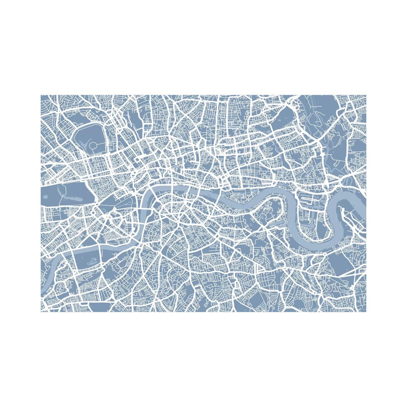 London Map II by Michael Tompsett - Wrapped Canvas Print, 45.72cm H x 66.04cm W x 1.91cm D