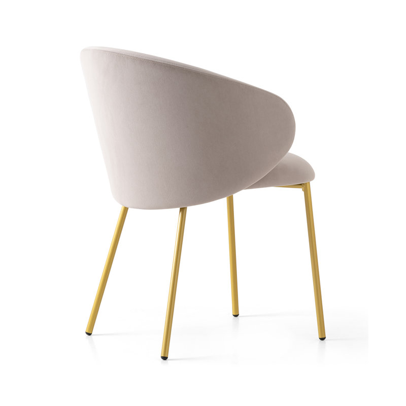 Tuka Upholstered Armchair with Metal Frame, Sand, Matte Black