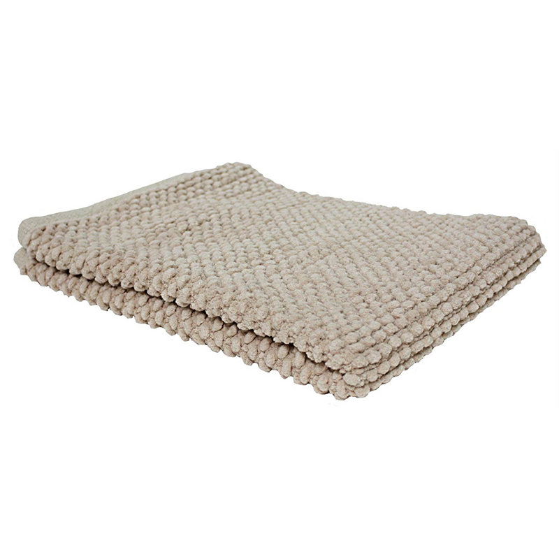 Cotton Bath Rug, Linen, 22" W x 30" L
